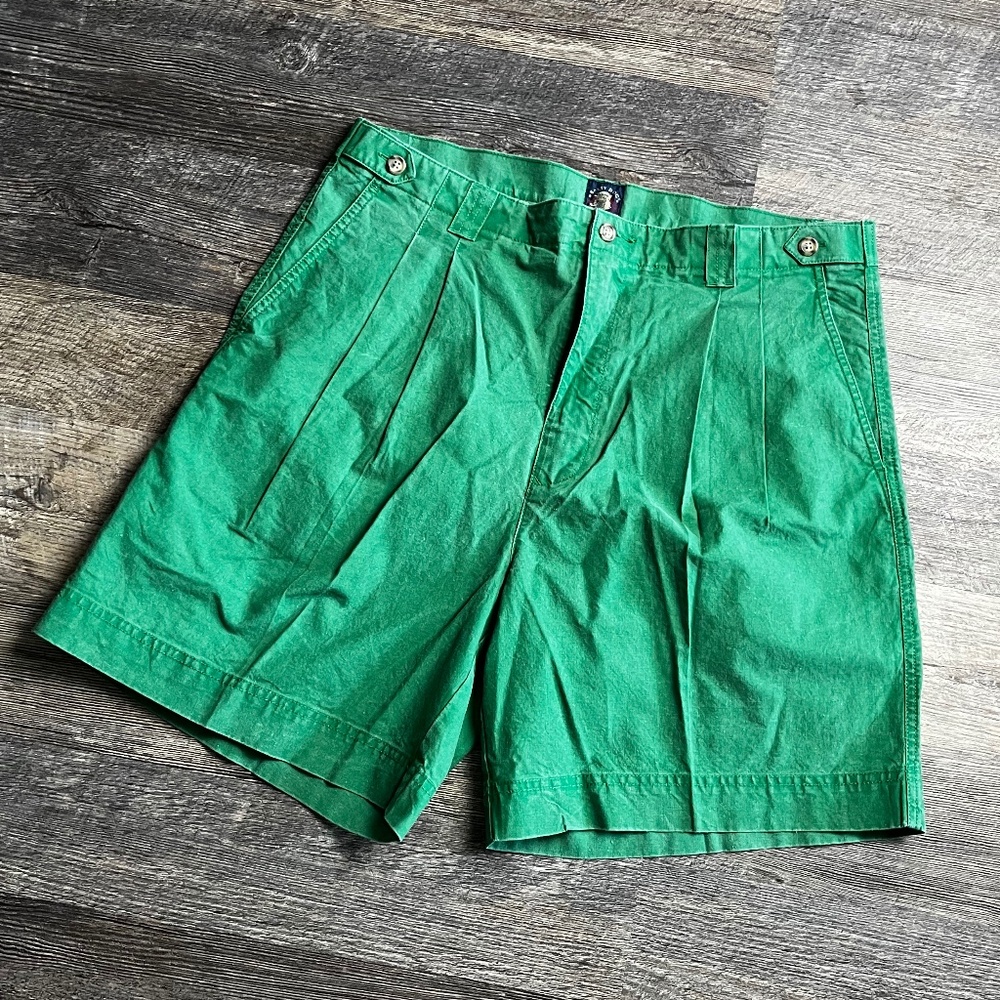Vintage Salty Dog Gant Shorts Size 38 90s Light Green Summer Pleated Outdoor KC